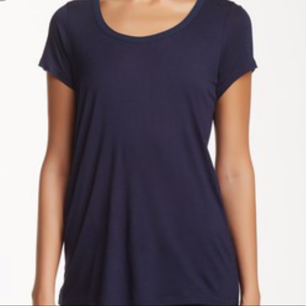 Vince Navy T-Shirt Top XS Scoop Neck